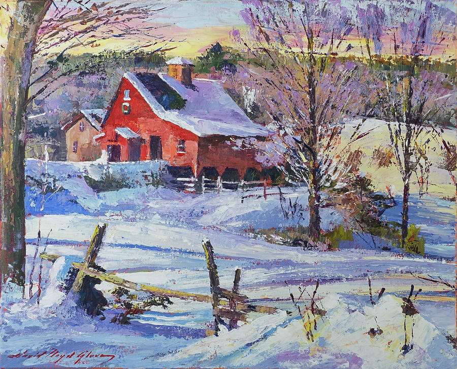  December In New Hampshire Painting by David Lloyd Glover
