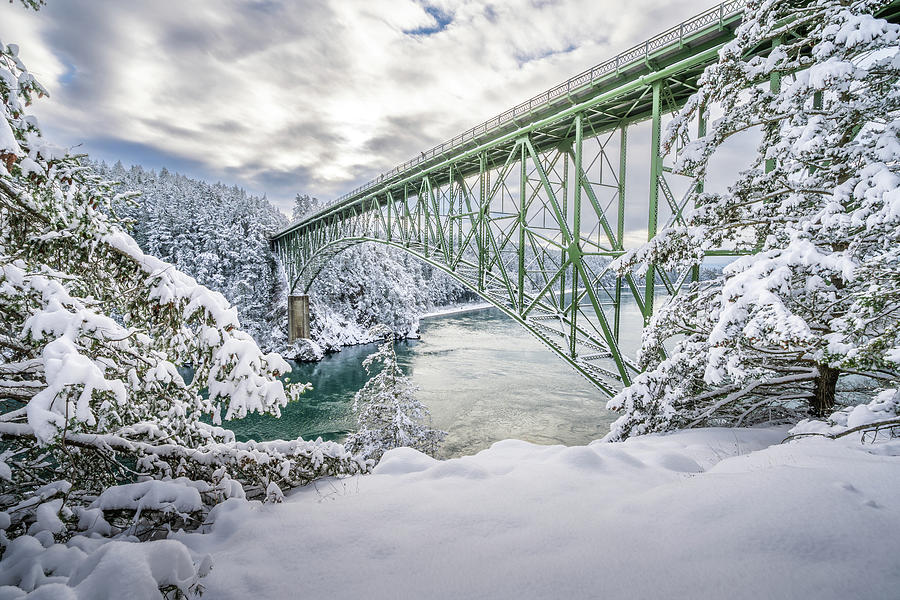 Deception Pass Snow 1 Photograph by Gary Skiff