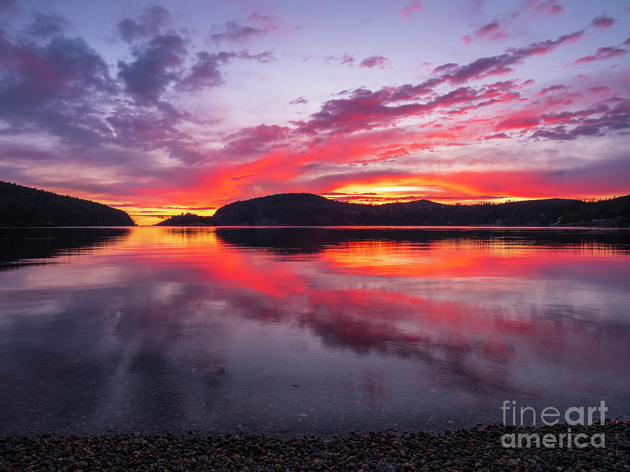 Deception Pass Photograph - Deception Pass Sunset Last Light by Mike Reid Deception Pass Photograph - Deception Pass Sunset Last Light by Mike Reid