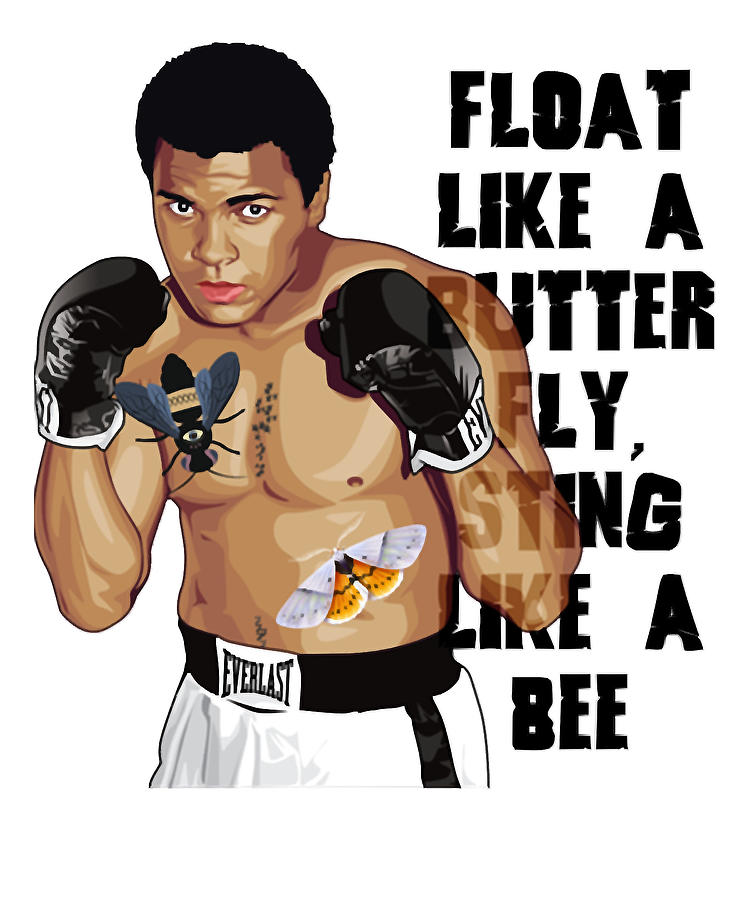 Decisive Martial Artist Muhammad Ali Funny Digital Art By Zery Bart