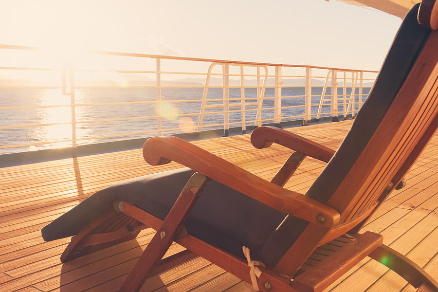 Deck Chair on a Cruise Ship Photograph by Grandriver