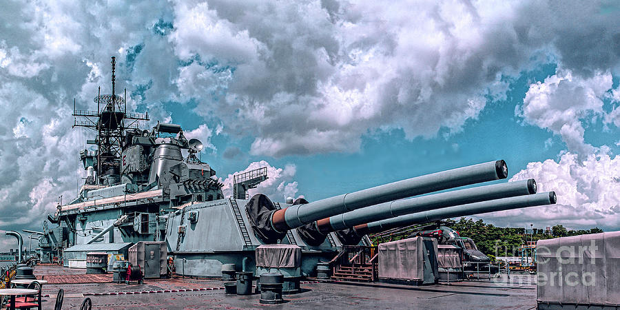Deck Gun on USS New Jersey Photograph by Nick Zelinsky Jr