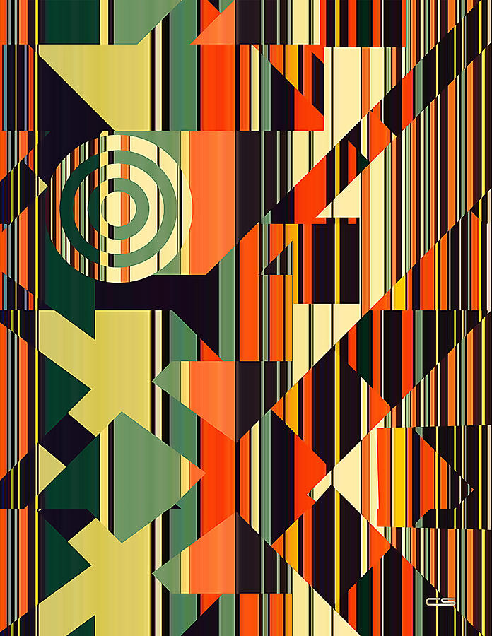 Deco Abstract 1V Digital Art by Chuck Staley