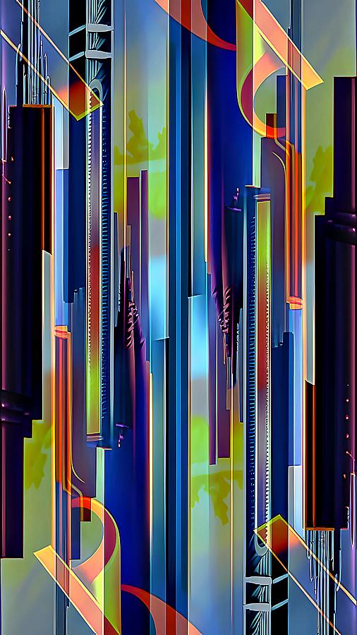 Deco Symmetry Digital Art by David Manlove