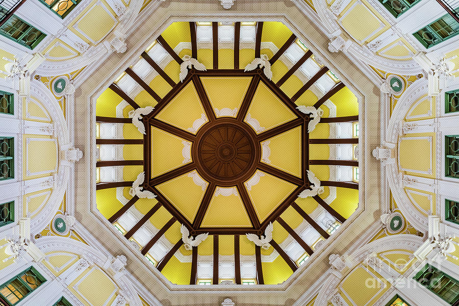 Decorated ceiling at the Tokyo Station Photograph by Lyl Dil Creations