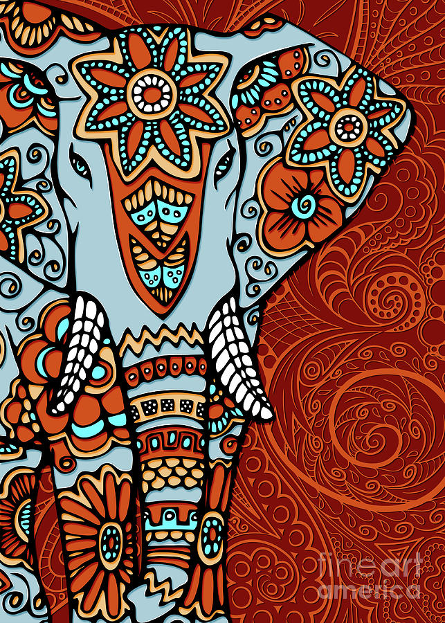 Decorated Indian Elephant by Inspired Images