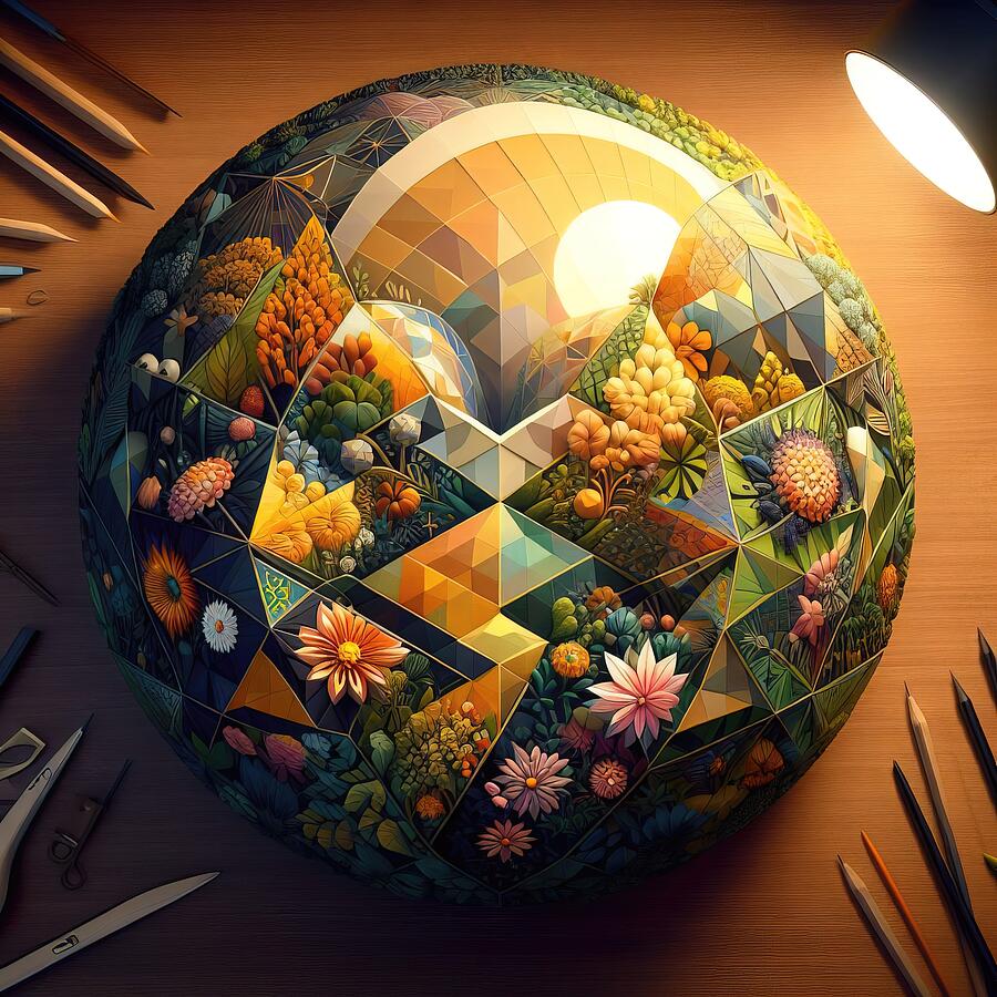 Decorated Sphere Digital Art by Colin Hardman
