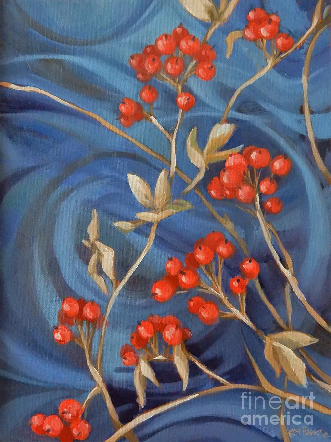 Decorated Vine Painting by K M Pawelec
