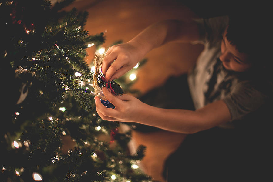 Decorating the tree Photograph by Stacy Vitallo
