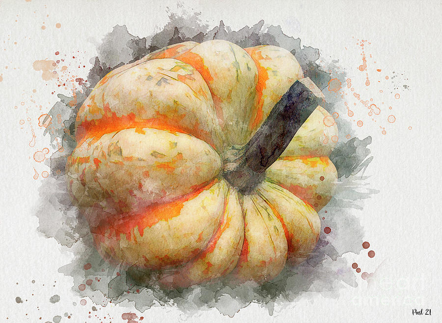 Decorative Gourd Digital Art by Jutta Maria Pusl