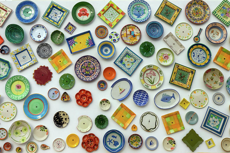 Decorative plates on the wall Mixed Media by Mikhail Kokhanchikov