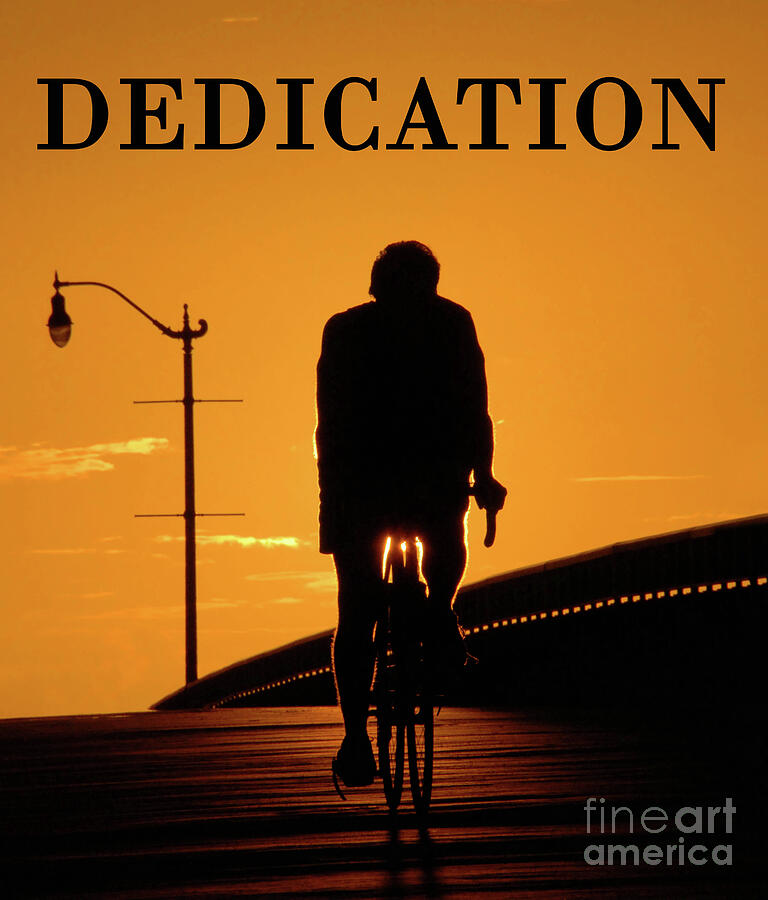 Dedication bicycling work A Mixed Media by David Lee Thompson - Fine ...