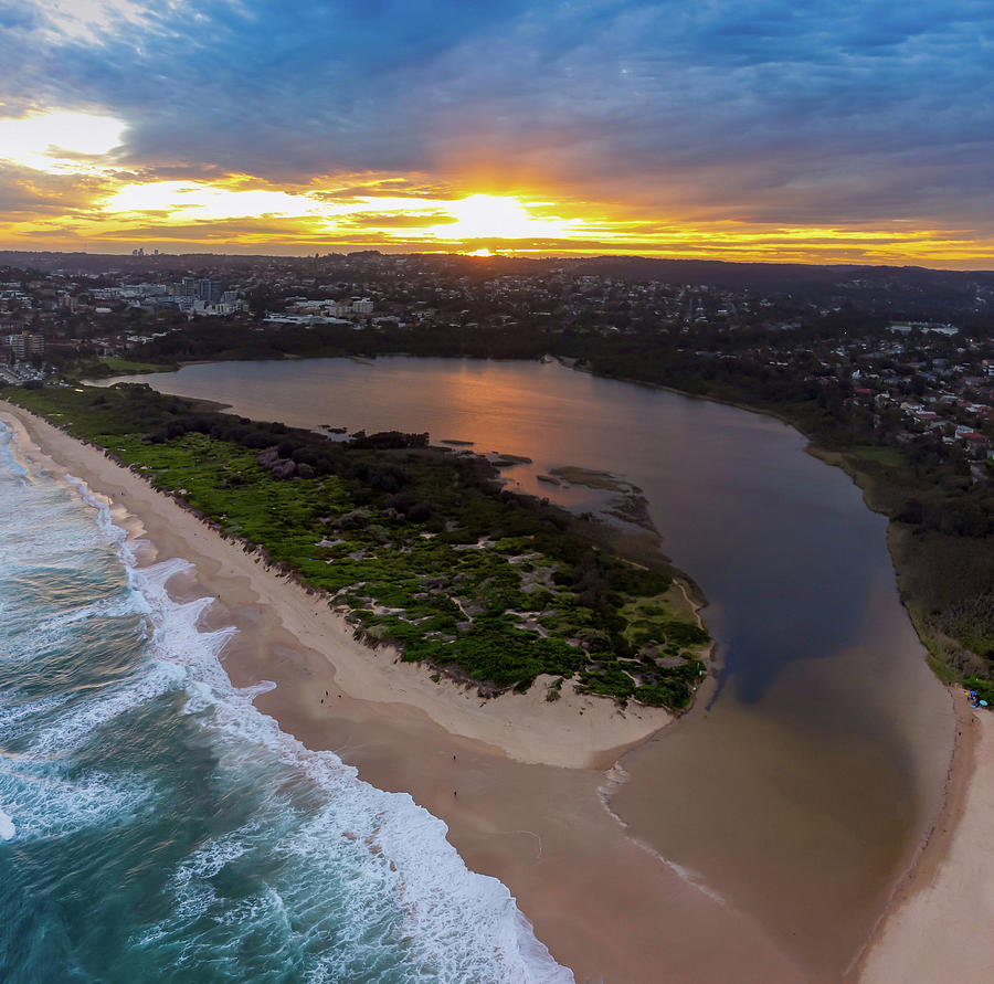 Dee Why Lagoon Panorama No 1 Photograph by Andre Petrov