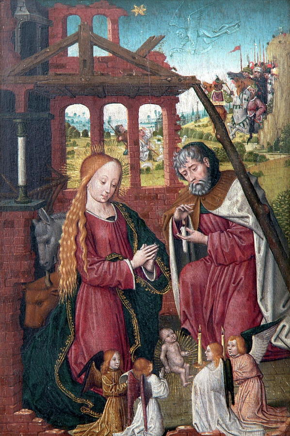 Deel Painting -  Deel van het zogenaamde Palude-diptiek, een tweeluik uit de late 15e eeuw, toegeschreven aan Jan va by Jan van Brussel