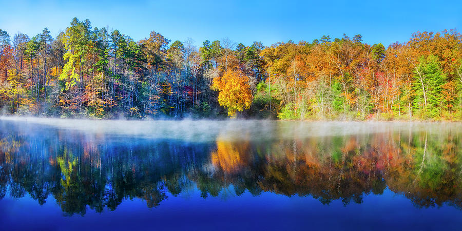 Fall Photograph - Deep Blue by Debra and Dave Vanderlaan
