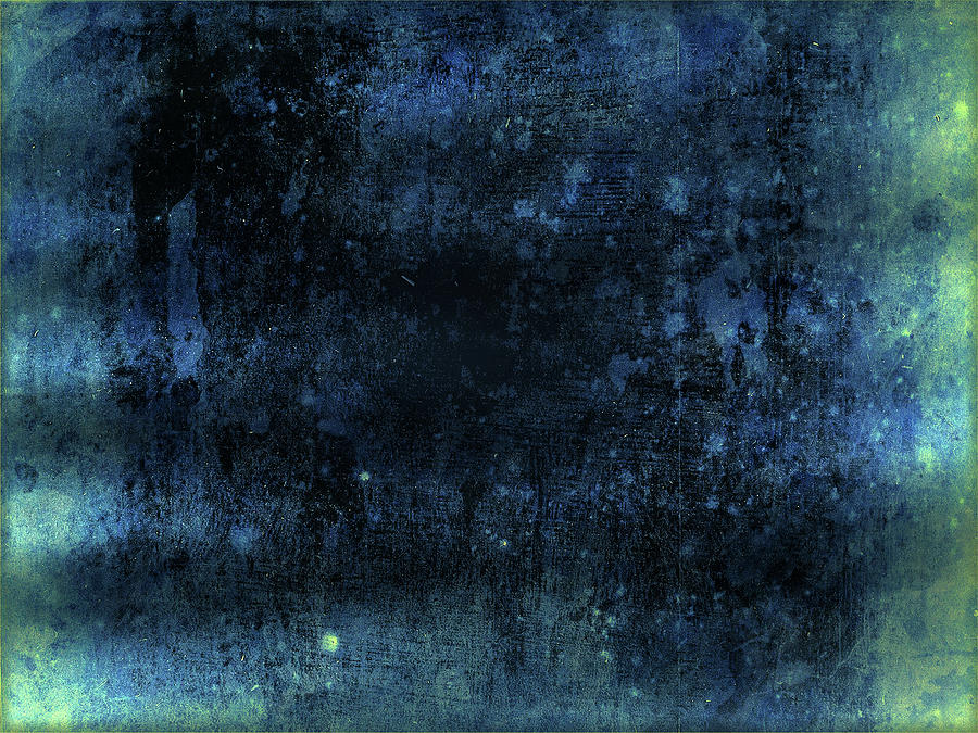 Deep Blue Grunge Background Digital Art by Serena King