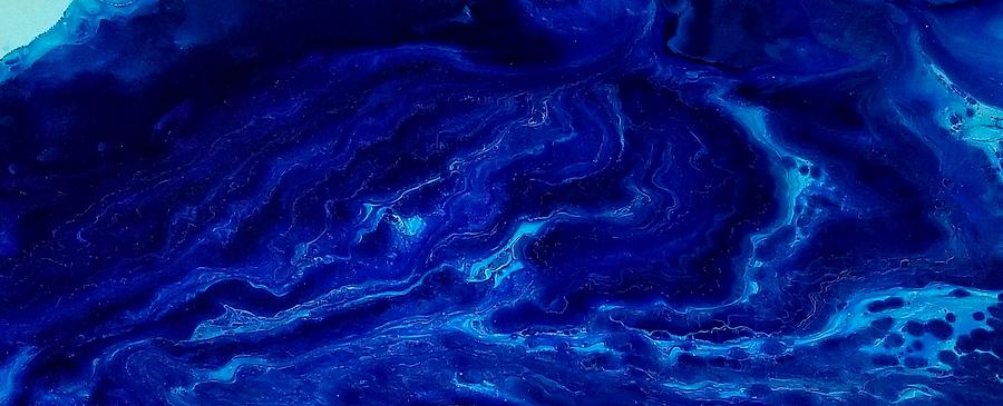 Abstract Ocean Painting - Deep Blue Ocean - Art by LaTonya Lang by LaTonya Lang