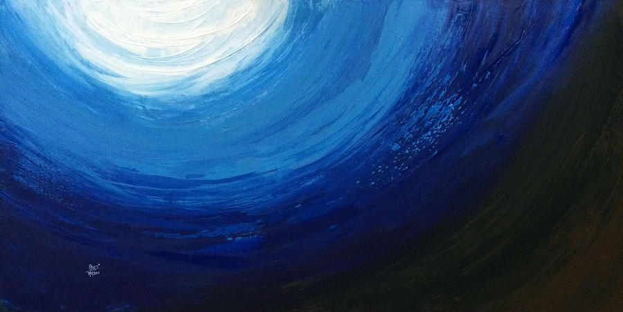 Abstract Painting - Deep Blue Sea 2  by Aarti Bartake