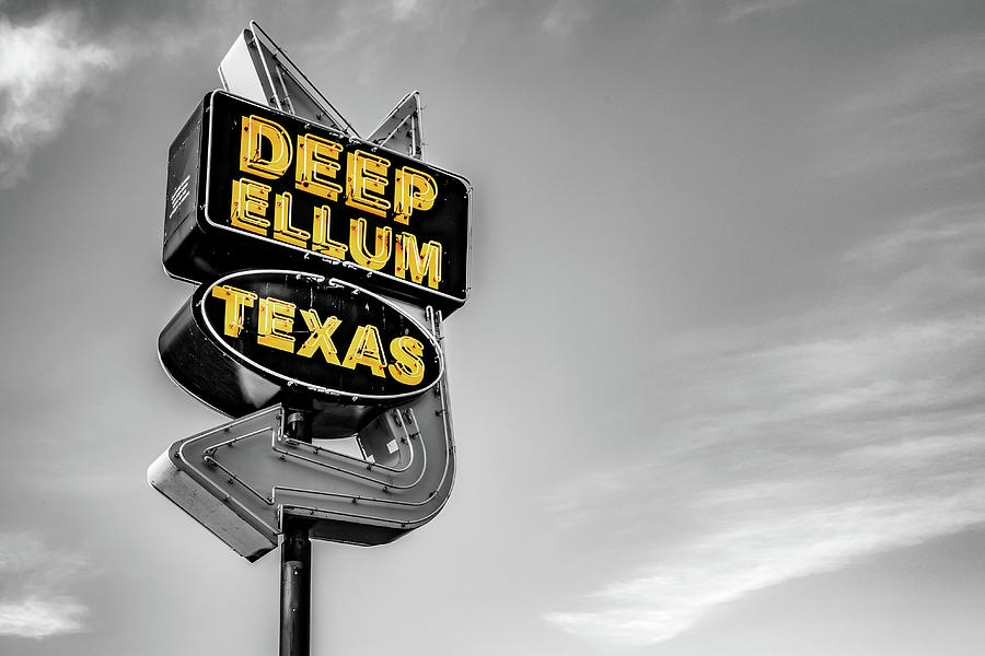 Deep Ellum Neon In Selective Color - Dallas Texas Photograph by Gregory Ballos