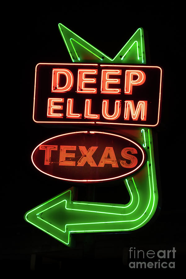 Deep Ellum Neon Sign Photograph by Bee Creek Photography - Tod and Cynthia