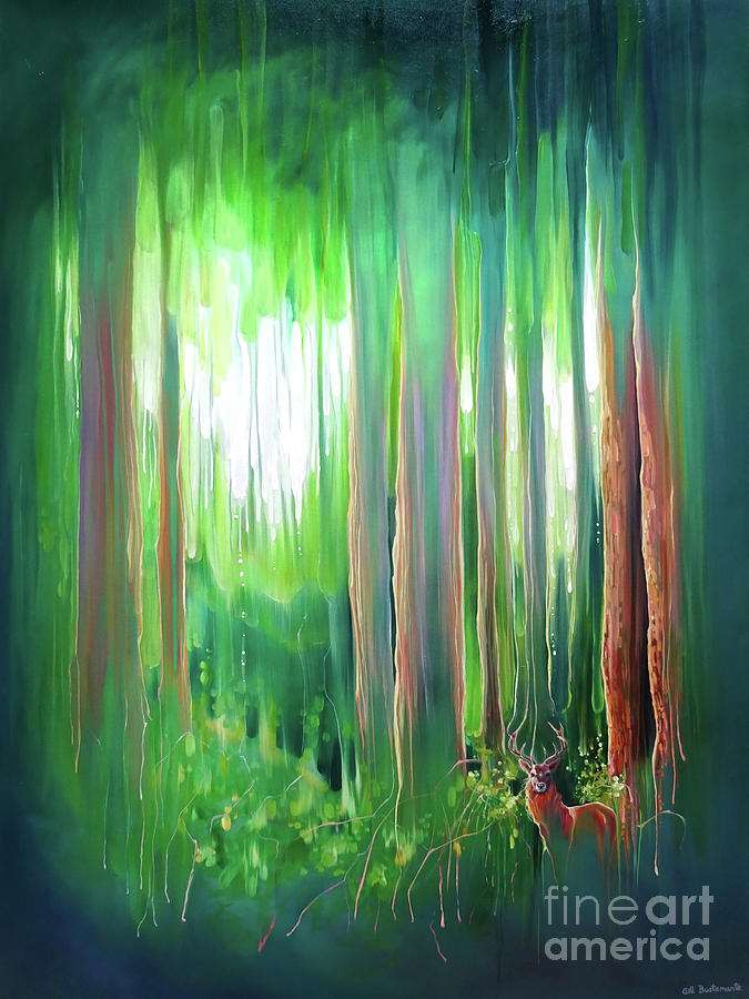 Deep in the Green Wood Painting by Gill Bustamante