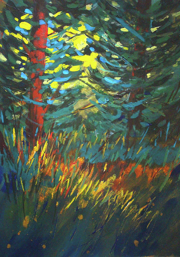 Deep in the Woods Painting by Nancy Merkle
