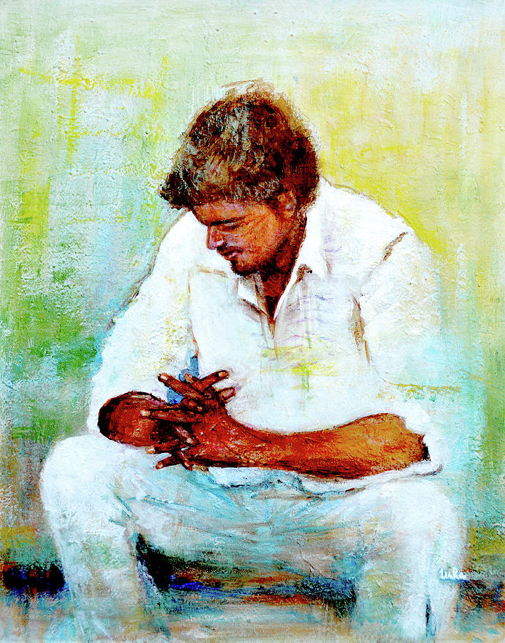Deep in Thought Painting by Usha Shantharam