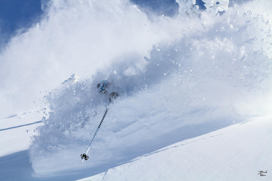 Deep Powder Skier - Snowbird, Utah - IMG_5472e Photograph by Brett Pelletier