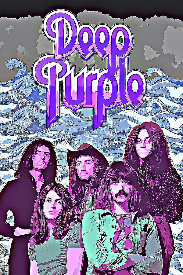 Deep Purple Mixed Media - Deep Purple Art Smoke On The Water by The Rocker Chic