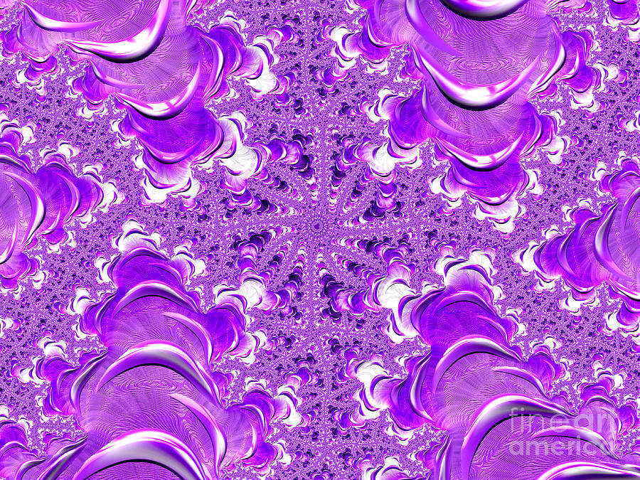 Deep Purple Fractal 76 Digital Art By Elisabeth Lucas Fine Art America