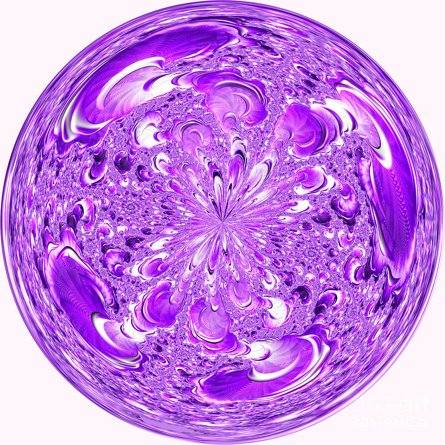 Deep Purple Fractal Orb 81 Digital Art by Elisabeth Lucas - Fine Art ...