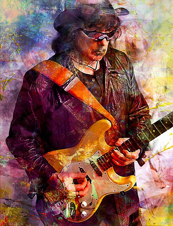 Deep Purple. Ritchie Blackmore. Digital Art by Latimer Davis