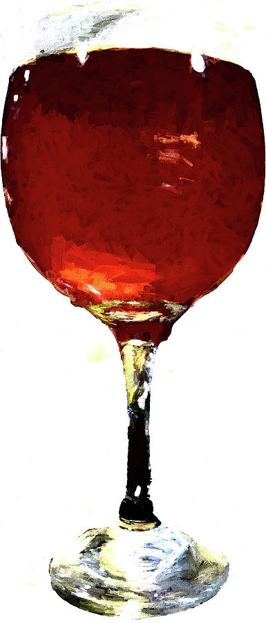 Deep Red Glass of Wine Photograph by Cathy Anderson