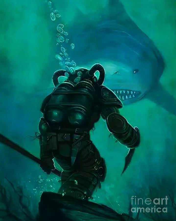 Deep Sea Battle Digital Art by Michael Butkovich - Fine Art America