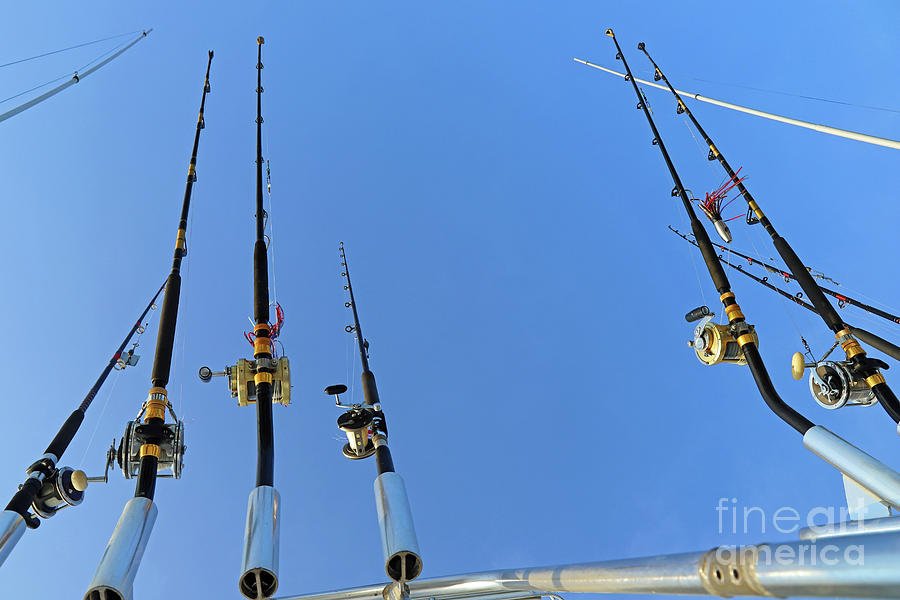 Deep sea fishing - Poles and Power Photograph by Andries Alberts - Fine ...