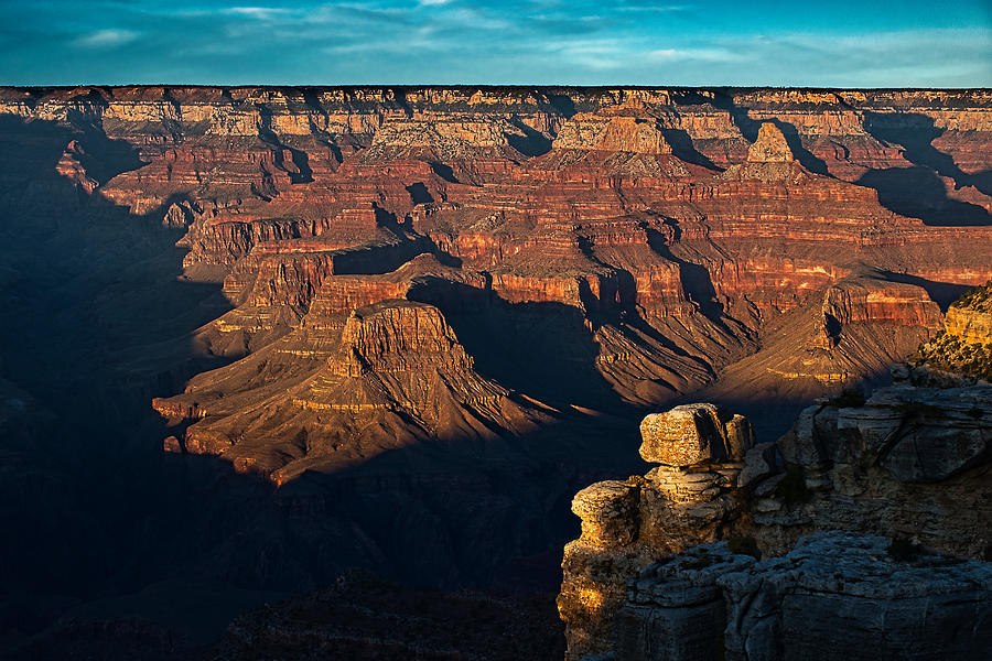 Grand Canyon National Park Photograph - Deep Shadows at the Grand Canyon - Arizona by Stuart Litoff