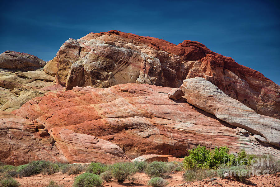 Nature Photograph - Deep Tones Colors Valley of Fire  by Chuck Kuhn