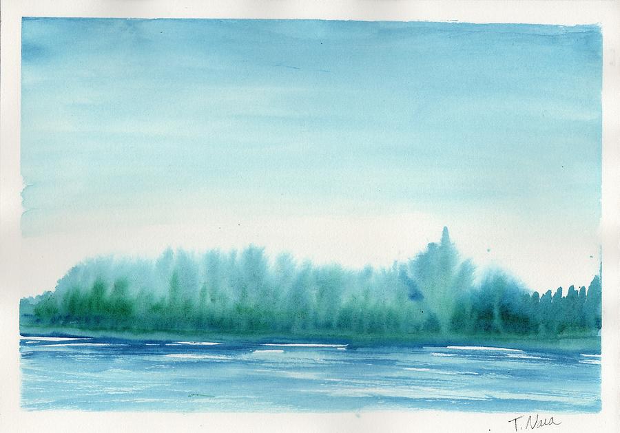 Deep Woods at Lakes Edge Painting by Tammy Nara