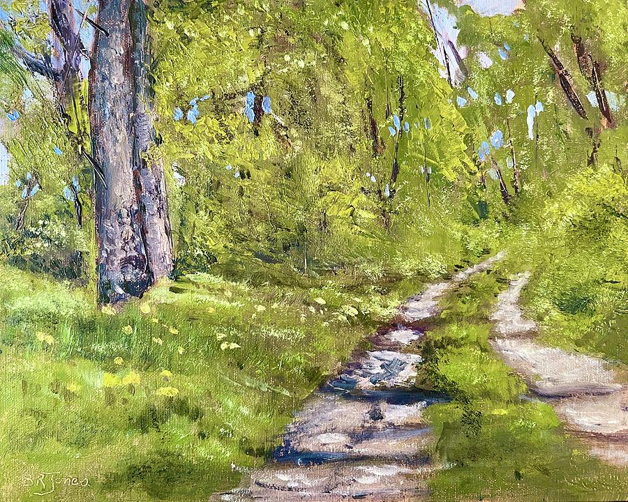 Deep Woods Trail Painting by Barry Jones