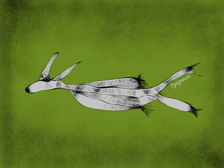 Long ear deer-eagle cruising Digital Art by Ljev Rjadcenko