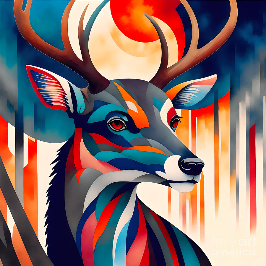Deer In The Forest - 10SD Digital Art by Philip Preston