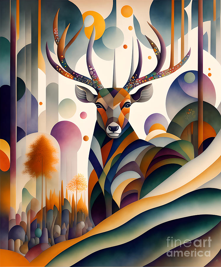 Deer In The Forest - 5 Digital Art by Philip Preston