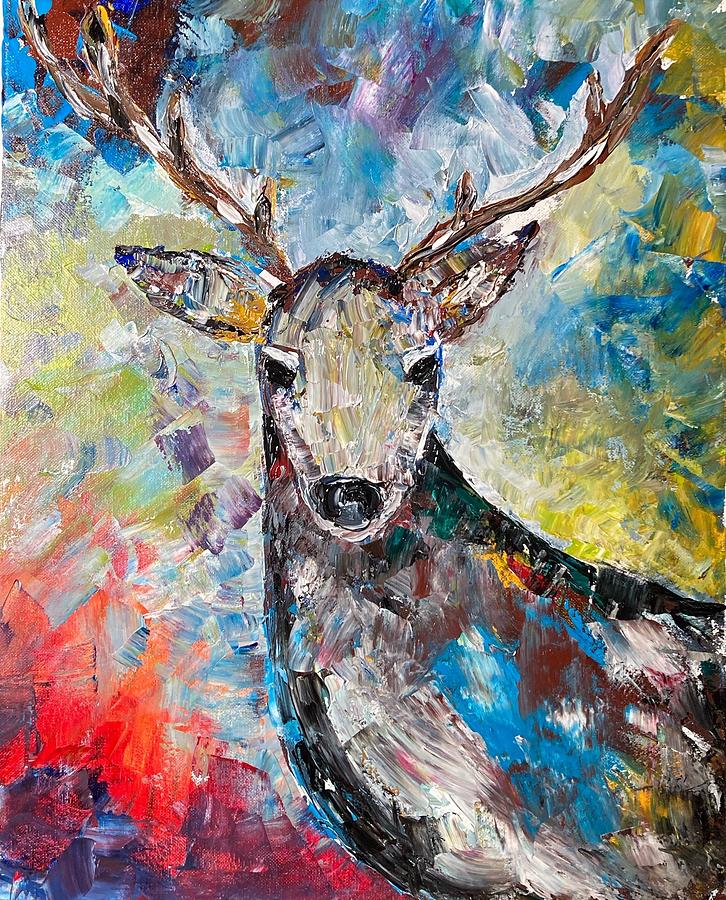 Deer Painting by Jessica Werner - Fine Art America