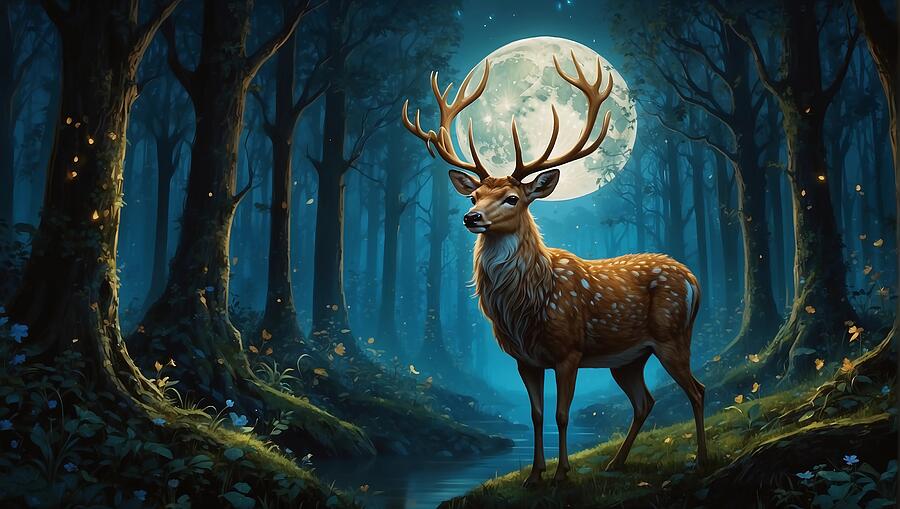 DEER MAGIC 2732 ai Digital Art by Dreamz - - Fine Art America