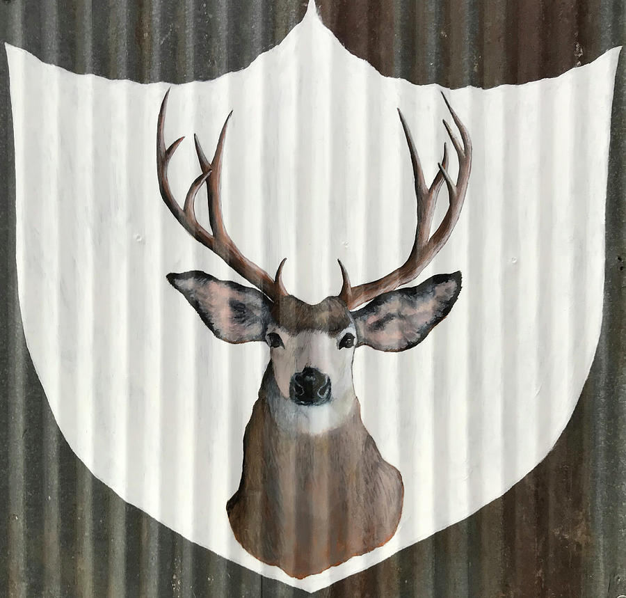 Deer on Metal Painting by Mr Dill