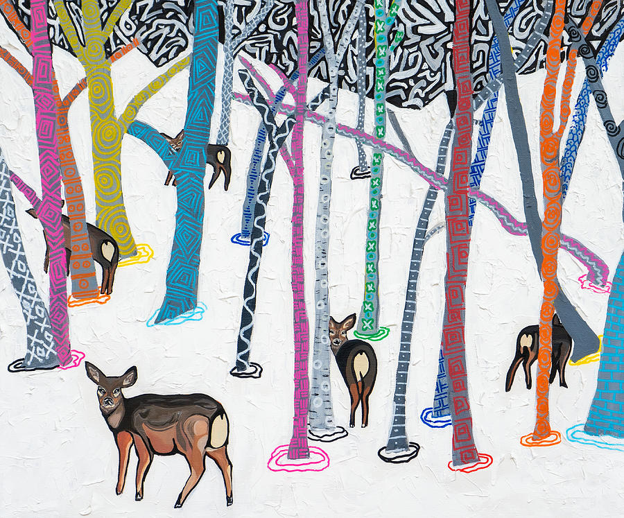 Deer Parcel Painting by Artrophy Studios