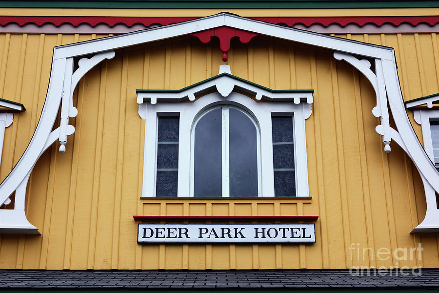 Deer Park Hotel building replica detail Oakland Marylan Photograph by James Brunker