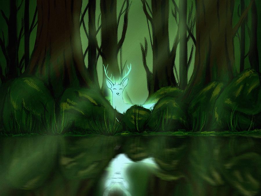 Deer spirit Digital Art by Elizabeth Fom - Fine Art America