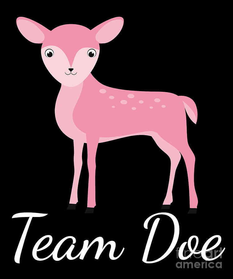 Deer Theme Gender Reveal Team Doe product Digital Art by Jacob Hughes