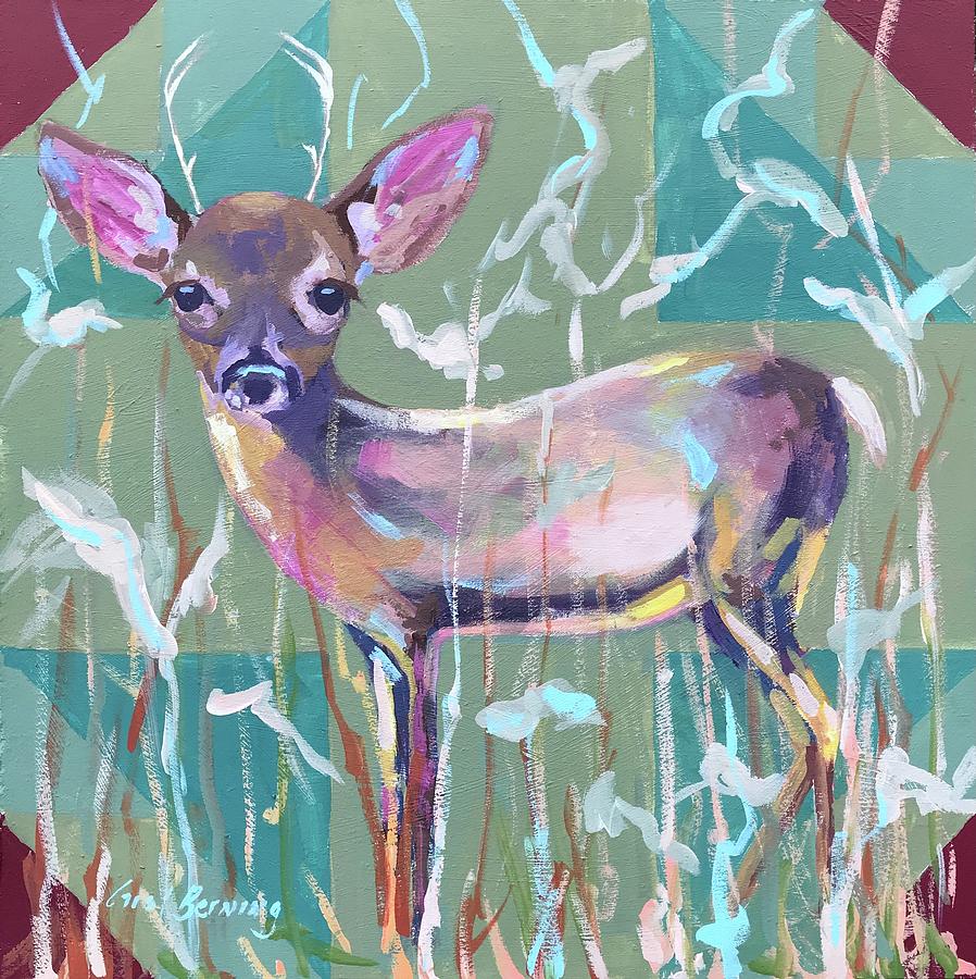 Deer Tracks Painting by Carol Berning